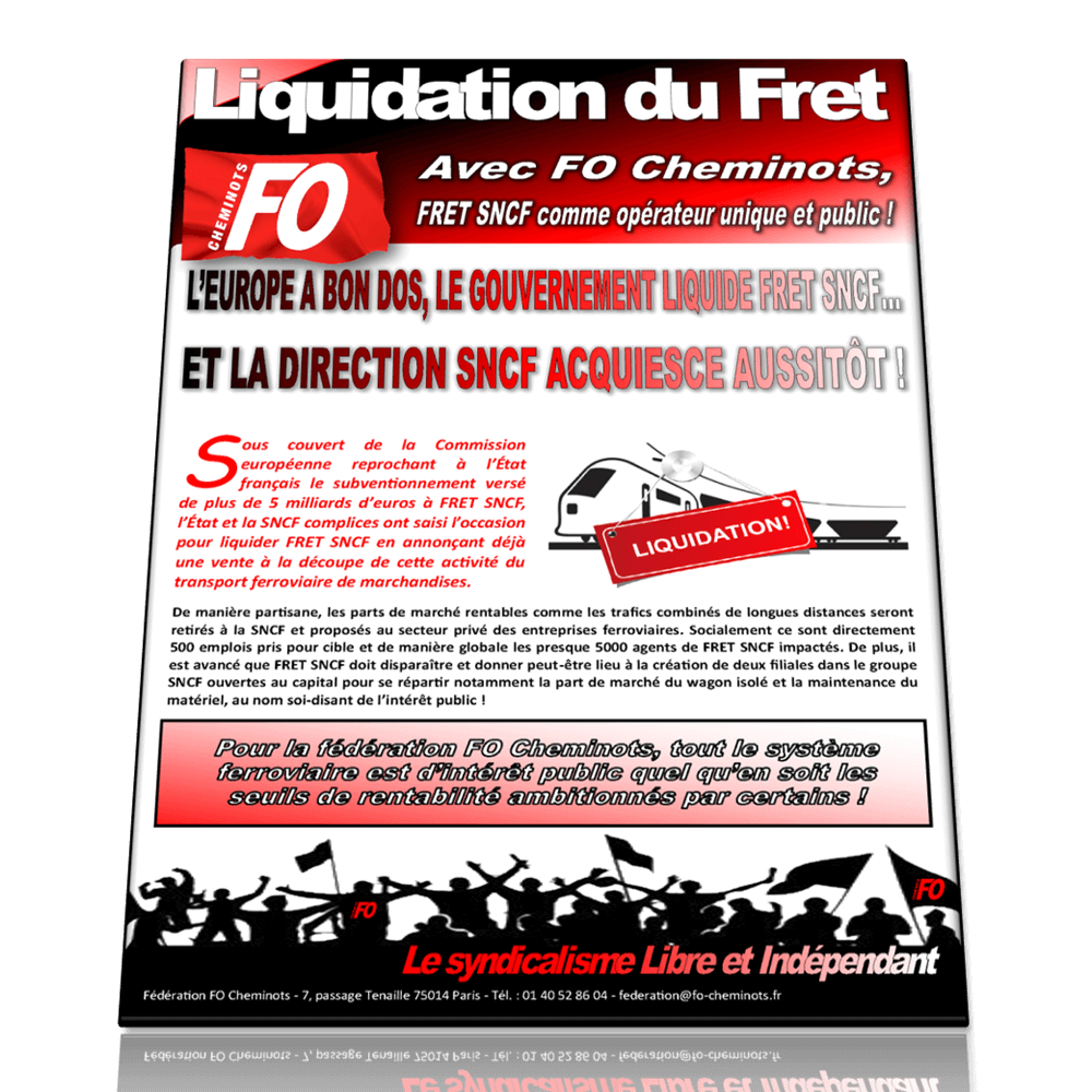 Tract Fédéral – Non à la liquidation de FRET SNCF